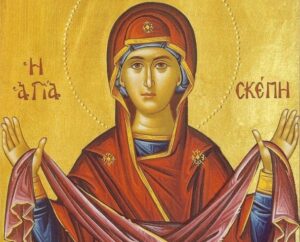 Icoana Sfantul Acoperamant al Maicii Domnului